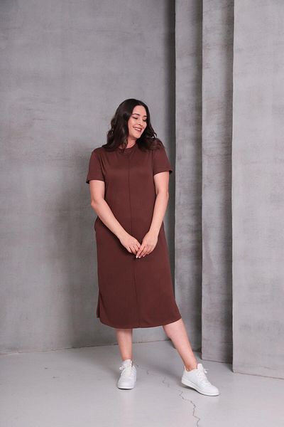 Ebsumu Women's Plus Size Sho Fabric Pique Dress
