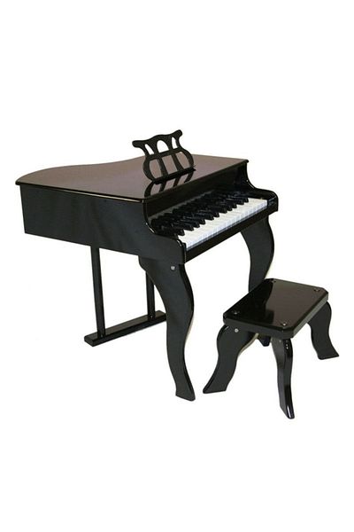 sdx-concept Wooden piano for children, chair included, 48 cm, black