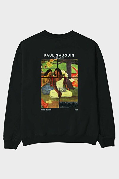Ankhises Paul Gauguin Arearea Back Printed Oversize Sweatshirt Men Women Unisex