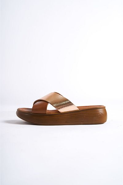 Budi Women's genuine leather daily slippers tr160y55tpr