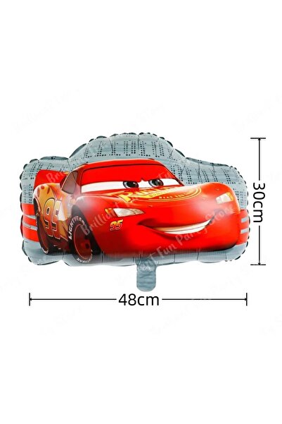 PARTİAVM 9 Years Old Cars Cars Lightning Mcqueen Race Car Concept Birthday Set Cake Balloon and Car Figure