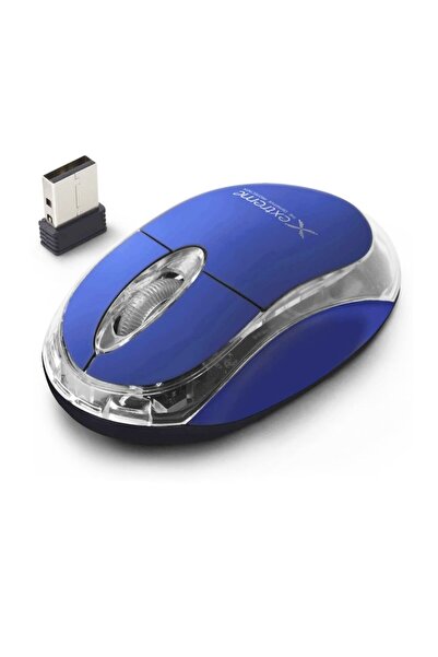 Extreme Mouse optic wireless 2.4 GHz, 1000 DPI, 3 butoane, receptor nano USB, Albastru