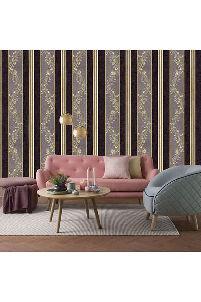 YALLA HomeGym Modern PVC Wallpaper 1 Roll For Living Room Bedroom Decor, 0.53m X 9.5m (510705)