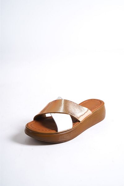 Budi Women's Genuine Leather Daily Slippers Tr160Y55Bpr