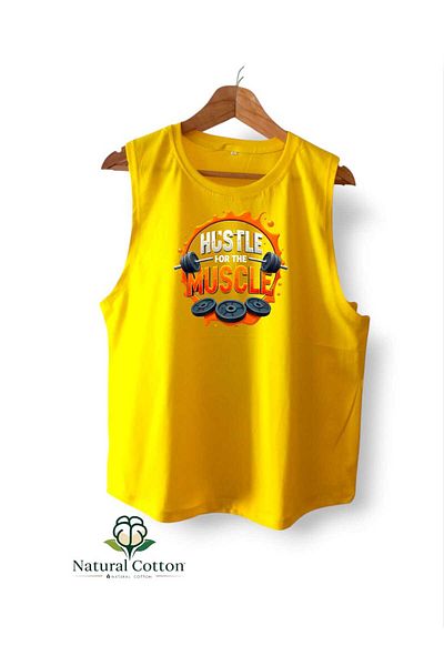 MUTLUGYM Fitness Gym Tank Top Athlete Training Tank Top Thin Strap Tan (Hustle)
