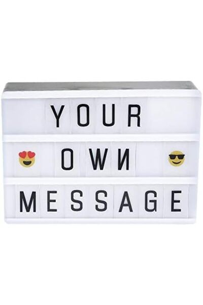 HALAMODO صندوق إضاءة سينمائية مع حروف، مصباح LED يعمل بمنفذ USB أو البطارية، ...