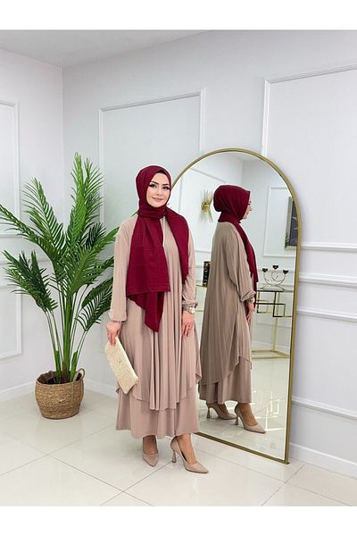 VALENS BOUTİQUE Women's Hijab Set 2 Piece Tunic & Skirt Set