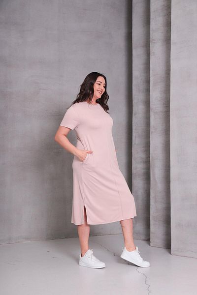 Ebsumu Women's Plus Size Sho Fabric Pique Dress