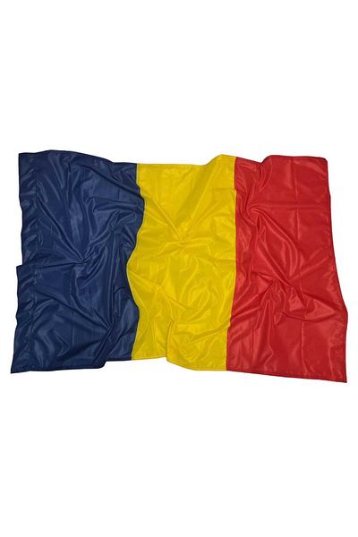 SDX Market Romania tricolor flag, Outdoor / Indoor, Microperforated polyester, 135 cm x 90 cm 110 g / sq m