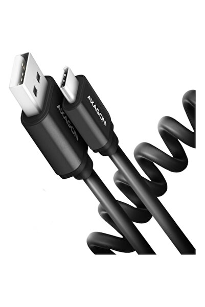 Axagon Cablu USB/USB-C Twister, QC3.0, 3A, 60 cm, Negru