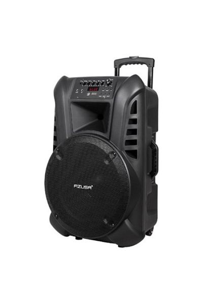 AZUSA Portable Speaker 120 W, 15 inch, Bluetooth, USB, SD, FM, 2 Wireless Microphones