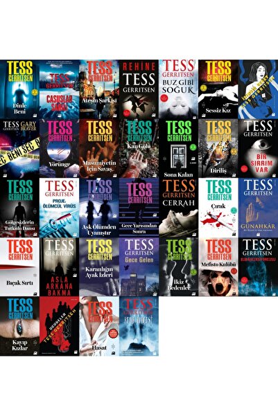 Doğan Kitap Tess Gerritsen Külliyatı 32 Kitap Takım Cerrah - Çırak - Hasat - Kemik Bahçesi