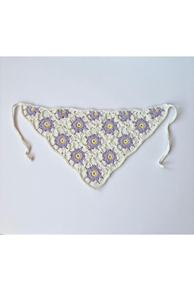 CEYBAG Mor Menekşe Örgü Bandana