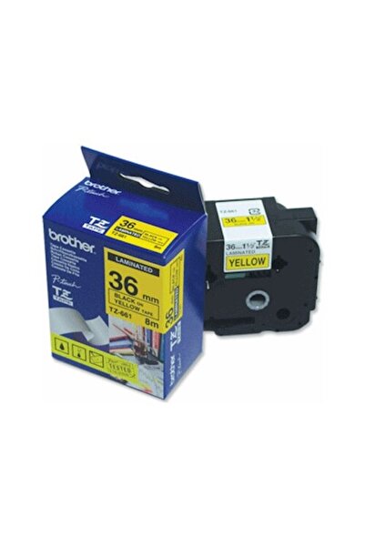 Brother Etichete TZ661 36mm negru/galben