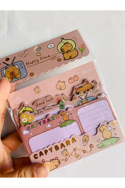 synshop Capybara Kapibara 3-Pack Postit Adhesive Note Paper