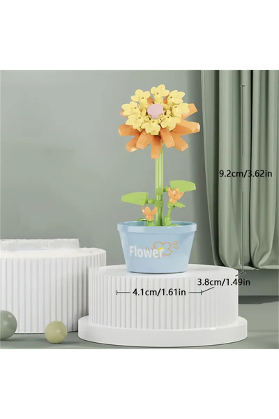 rasdesing Yapı Oyuncak Yapay Bitki Yapım Seti, Çiçeklerle, Yetişkinler için E...