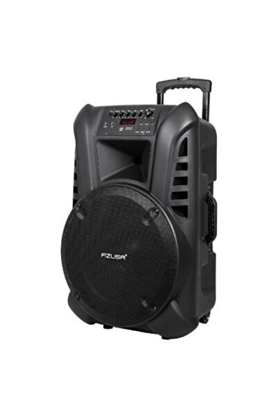 AZUSA Φορητό ηχείο 120 W, 15 ιντσών, Bluetooth, USB, SD, FM, 2 ασύρματα μικρόφωνα