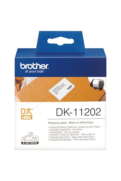 Brother Etichete DK11202, 62mm x 100mm, alb/negru, 300 buc.