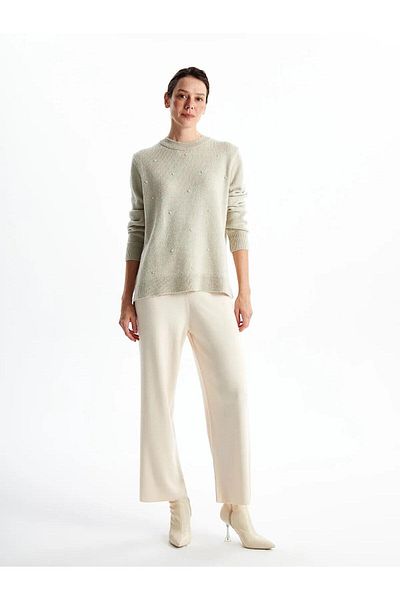 LC Waikiki Lcwaikiki Classic Women's Knitwear Pants with Elastic Waist (W5)