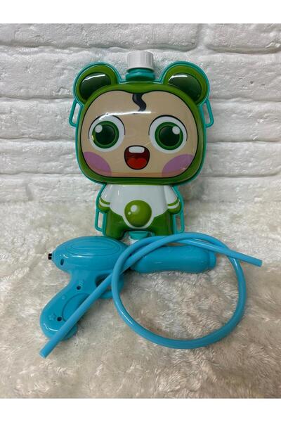 BEREKET PAZAR Sevimli Panda Şekilli Sırt Çantalı Pompalı Su Tabancası