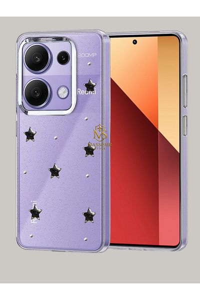 Massemr Xiaomi Redmi Note 13 Pro 4g Compatible Luxury Patterned Silicone Case – Stylish Protection Cover