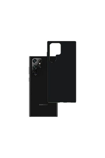 3MK Matte Case, Compatible with Samsung Galaxy S22 Ultra, Black Matte, Silicone