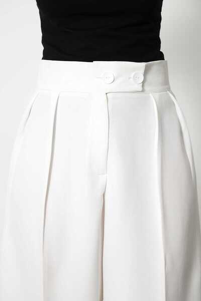 LAVA FASHION Жіночі брюки з високою талією та складками