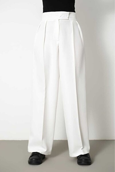 LAVA FASHION Жіночі брюки з високою талією та складками