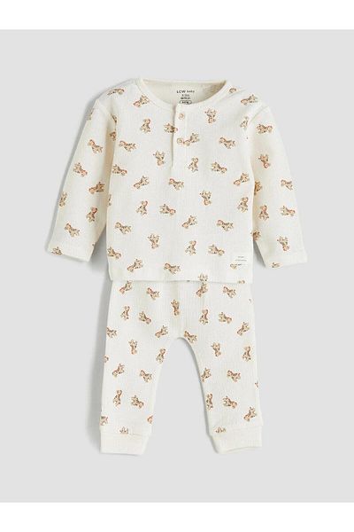 LC Waikiki Lcw Baby Crew Neck Baby Boy T-Shirt and Pants 2-Piece (W5)