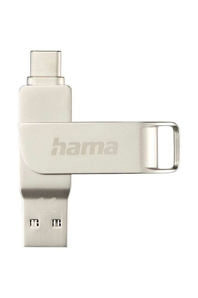 Hama Stick USB C-Rotate Pro, USB-C 3.1/3.0, 512 GB, 90 MB/s, Argintiu