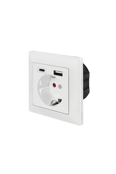 LogiLink Priză de perete PA0262 cu porturi USB-A și USB-C