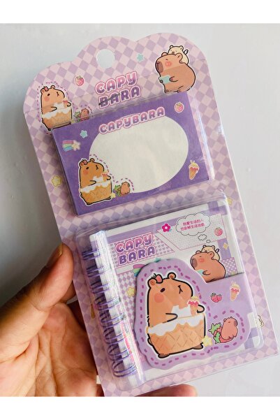 synshop Capybara Capybara Spiral Velcro Notepad - Notepad Paper Block Note