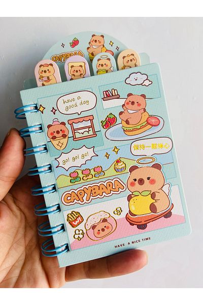 synshop Capybara Capybara Spiral Bookmark Set Cover Notepad