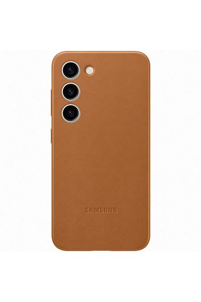 Samsung Leather Case for Galaxy S23, Camel