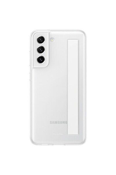 Samsung Прозрачен калъф-каишка за Galaxy S21 FE 5G, бял
