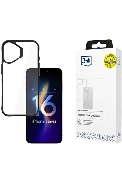3MK Carcasă Satin Armor+ pentru iPhone 16, Transparentă