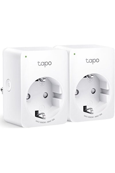 TP-LINK Pachet de 2 prize inteligente Mini Tapo P110, Wi-Fi, monitorizare energie, control vocal, 16A, compatibile