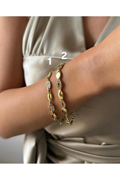 XUPING JEWELRY XUPİNG 14 K ALTIN RENGİ VİP SERİ BADEM BİLEKLİK 17+2 CM 2 NUMA...