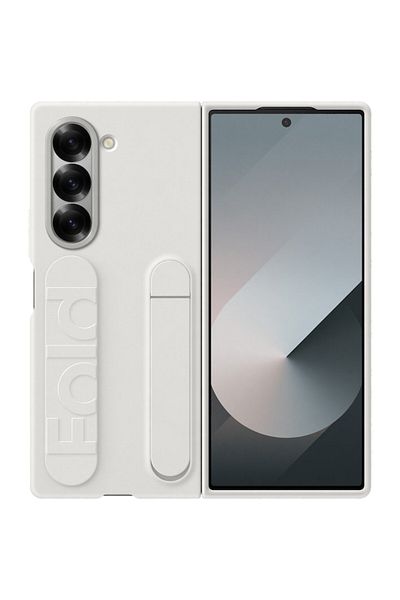 Samsung Carcasă din silicon pentru Galaxy Fold6, albă