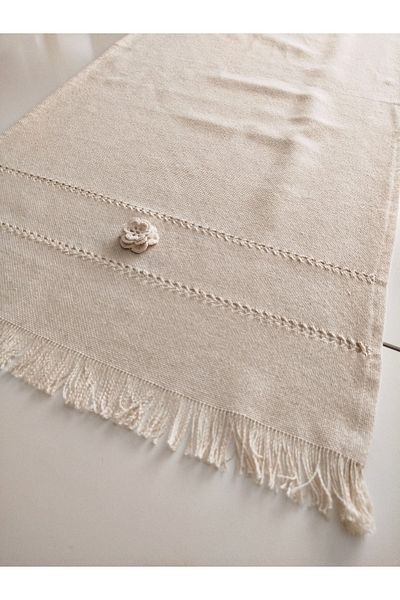 denizli hatırası Natural Authentic Handcrafted 3D Embroidered 45X110 cm Runner