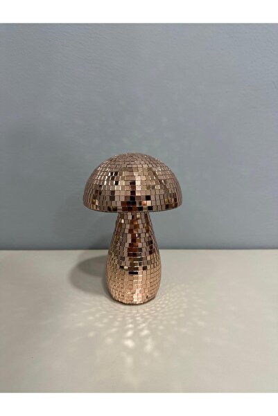 BESSE HOME DEKORATİF DİSKO TOPU MANTAR 18 CM - ROSE