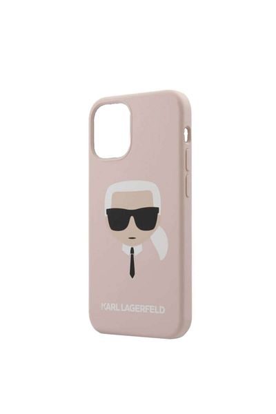 Karl Lagerfeld Silicone Head Case for Apple iPhone 12 Mini, Pink