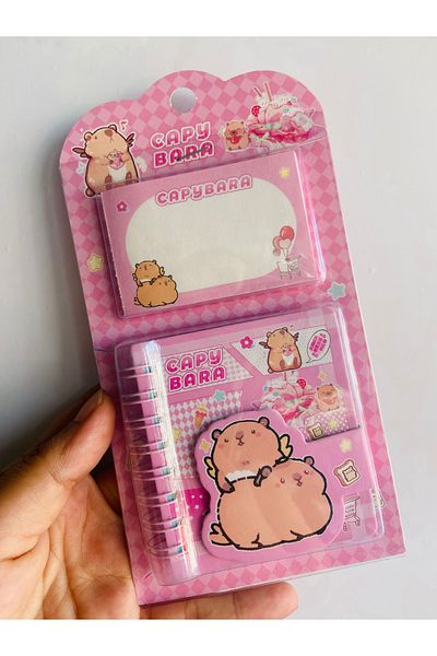 synshop Capybara Capybara Spiral Velcro Notepad - Notepad Paper Block Note