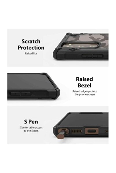 Ringke Προστατευτικό πίσω κάλυμμα Fusion X για Samsung Galaxy Note 20 Μαύρο/Καμουφλάζ
