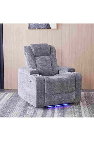 Home Box Jamaica NXT 2-Cup Holder Power Fabric Armchair Recliner Sofa with Ar...