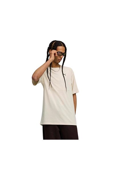 Puma 632100-87 Pumatech Relaxed Graphic Tee Men's T-Shirt Cream