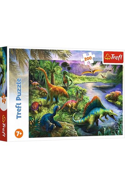 Trefl Puzzle - Lumea Dinozaurilor, 200 piese