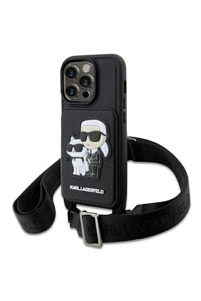 Karl Lagerfeld iPhone 14 Pro Max Case, Karl Lagerfeld, Black/White