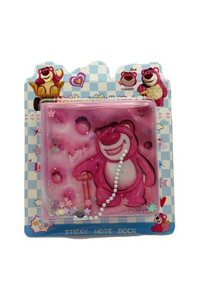 KATREMİA Pack of 4 Nice Bear Mini Water Silvery Decorated Sticker Notebook 4 X 24 Sheets Stickers (7X7 cm)