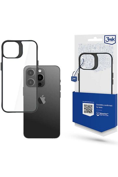 3MK Protective Case Satin Armor Case+ for iPhone 15 Pro, Transparent